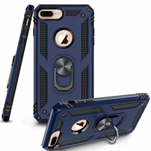 【Tgaoleyd】i Phone 7 Plus ケース / i Phone 8 Plus ケース リング付き PC 対応 落下衝撃吸収 TPU フルプロテクトデザイン スマホケー