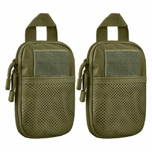 Azarxis モールポーチ Molle ポーチ EDCポーチ ミニ 小型 工具入れ ユーティリティポーチ ベルクロ モール システム タクティカル サバゲ