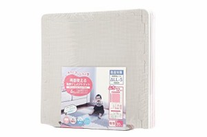 ユノックス ジョイントマット 極厚 フチ付 ピンクアソート 4枚セット 約45x45x厚さ2cm/ふち12本付き/両面リバーシブル/子供部屋に/防音