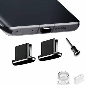 VIWIEU USB Type C キャップ コネクタ防塵保護カバー、 携帯タイプc ポート充電穴端子防塵プラグ 精密アルミ製で が 超耐久 3.5MMイヤホ
