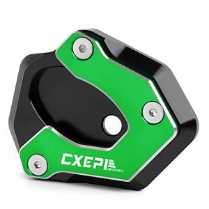 CXEPI カワサキ Ninja650 2017 2018 2019-2022 サイドスタンド キックスタンド プレート パッド エンド （グリーン）