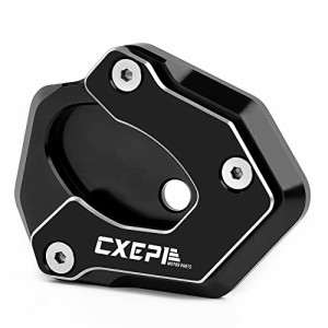 CXEPI カワサキ Ninja650 2017 2018 2019-2022 サイドスタンド キックスタンド プレート パッド エンド （ブラック）