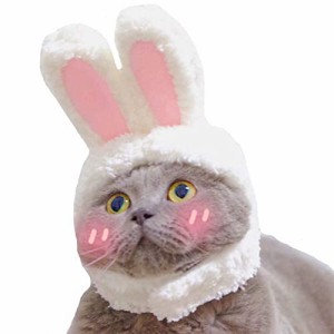 [送料無料]oAuLrX ペット帽子 コスプレ仮装 うさぎ変身 猫 かぶりも 猫用帽子 犬猫用ウィッ