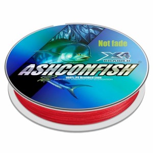 Ashconfish PE 釣りライン PEライン 超強力 高感度 耐磨耗 低伸度 釣糸 300M 4編 レッド 船釣り/釣り糸/磯釣り/海釣り/投げ釣り/ルアー釣