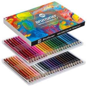 Roleness 色鉛筆 48色 水性 水彩色鉛筆 子供 大人 塗り絵 色鉛筆セット ソフト芯 初学
