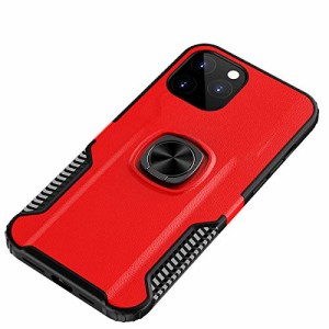 株式会社GLOW i Phone 12pro max リング付き ケース レッド 強化ガラス＆タッチペン付き 400-02-02