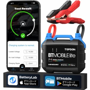 TOPDON 12v バッテリーテスター cca 100-2000CCA 12V車用 バッテリーチェッカー Bluetooth i Phone/Android 専用APP 自動車/トラック/オ