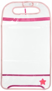 ヒラ商 ランドセルカバー 透明 安全 反射 リフレクター 付き 男の子 女の子 ピンク - REFR-07
