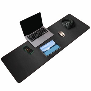 ZORESYN 2XL 長めのマウスパッド (120x40cm) - PUレザー 拡張大型ゲーミングマウスパッド デスクマット - 滑り止めベース 防水 デスクト