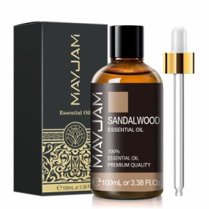 MAYJAM エッセンシャルオイル サンダルウッド 100ml アロマオイル 精油 天然 サンダルウッドオイル アロマ プレゼント