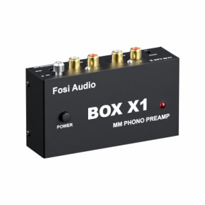 Fosi Audio BOX X1 フォノ プリアンプ MM ポータブヘッドフォンアンプ 超コンパクトミニステレオ Phono 3.5MMヘッドフォン・RCA出力 蓄音