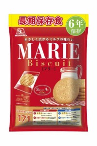 非常食 お菓子 クッキー 森永製菓 保存用 マリー袋 3枚パック×4袋 6年保存