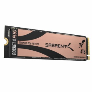 SABRENT SSD 4TB、PS5に対応、M.2 SSD 4TB、PCIe 4.0 M.2 SSD、NVMe 4TB、Gen4 M.2 2280、内蔵SSD最大7100MB/秒 ロケット4 PLUS エクスト