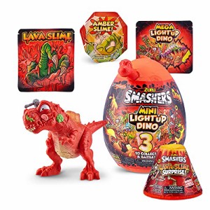 Smashers(スマッシャーズ) 光るミニ恐竜 ティラノサウルス ZURU(ズールー)製 溶岩スライムサプライズシリーズ4 男の子 子ども用 限