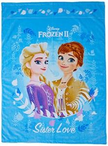 丸眞 ブランケット 夏用 子供 ディ ズニー アナと雪の女王 アナ雪 ミニバスタオル タオルケット キャラクター ブルー かわいい 綿100% 21