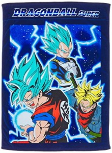 丸眞 ブランケット 夏用 子供 ドラゴンボール ミニバスタオル タオルケット キャラクター ドラゴンボール超 ブルー かわいい 綿100% 4005