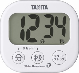 タニタ キッチン 勉強 学習 タイマー 洗える でか見えタイマー ホワイト TD426WH 8.4×7.8×2.2cm