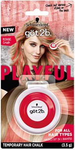 シュワルツコフ(schwarzkopf) got2b ゴットゥービーヘアチョーク ルージュ〔1日だけ・黒髪にも驚きの発色・シャンプーで簡単OFF・毛束を