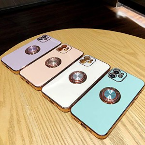 i Phone 12 mini ケース リング付き　可愛い　おしゃれ　スマホケース i Phone 12 mini ケース リング　韓国　シンプル　キラキラ　光沢