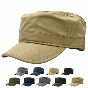 RF ワークキャップ メンズ 大きいサイズ 帽子 ミリタリー XXL（60-65cm） 含むメッシュ 速乾 軽薄 (カーキ)
