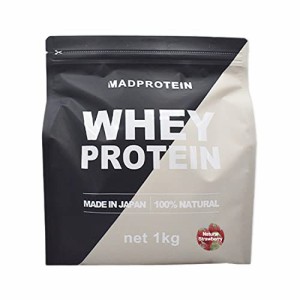 MAD PROTEIN(マッドプロテイン) ホエイプロテインWPC 人工甘味料不使用 国内製造 フレーバー 15種類 (ナチュラルストロベリー, 1？)