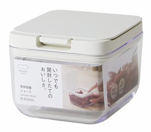 マーナ (marna) 保存容器 (ショート/ホワイト) キッチン 収納 プラスチック (食材 調味料 湿気防止) グッドロックコンテナ K764W