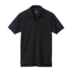 ダイワ(DAIWA) 半袖ポロシャツ ブラック×ブルー L DE-7906