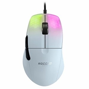 ROCCAT ゲーミングマウス Kone Pro 有線 ホワイト/白 光学式/19K/オプティカルスイッチ/サイドボタン/軽量66g/PTFE/Reflex/RGB ドイツデ