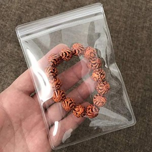 PERCUST 50個入 ジュエリー袋 pvc ジップ アクセサリー 袋 透明 パッキング ビニー ル 変色防止 クリア ミニ ジッパー付き袋 密封 包装袋