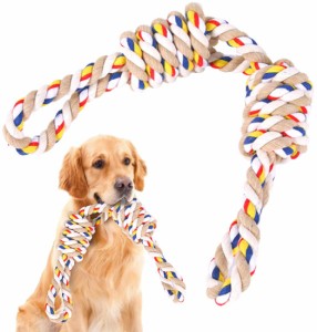 [送料無料]犬おもちゃ 犬用噛むおもちゃ玩具 犬ロープおもちゃ 中型犬 大型犬 ペット用 丈夫 天然