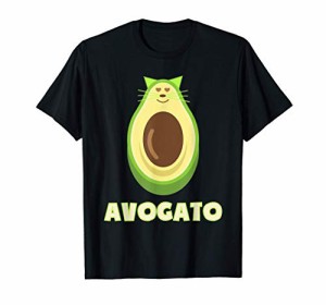 アボカドフルーツ面白い漫画かわいい猫のデザインスペインのアボカト Tシャツ