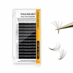 NAGARAKU まつげエクステンシュン まつげエクステ つけまつげ 12列の大容量 太さ0.07mm カールD 長さ11mm 1秒開花 上質で柔らかく 安定し