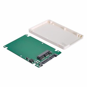 NFHK 1.8インチ Micro SATA 16ピン SSD - 2.5インチ SATA 22ピン 7+15 ハードディスクケース エンクロージャ ホワイト 高さ7mm