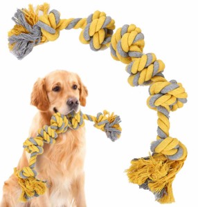 犬おもちゃ 犬用噛むおもちゃ玩具 犬ロープおもちゃ 中型犬 大型犬 ペット用 丈夫 天然コットン 犬用ロープ玩具 ストレス解消 清潔 歯磨