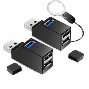 VCOM USBハブ 3.0 直挿し3ポート USB3.0+USB2.0*2ポート2個入り 拡張 コンボハブ 超小型 バスパワー USBポート 高速データ転送 軽量 携