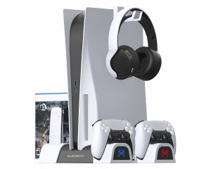 [送料無料]ElecGear PS5縦置きスタンドおよび冷却ファン、DualSenseワイヤレスコン