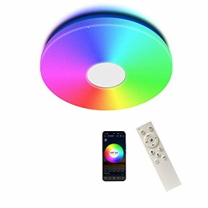 LEDシーリングライト RGB 昼光色 リモコン付き アレクサ Alexa対応 音色操作 6畳 シーリングライト 薄型シーリングライト 28W 調光 調色 