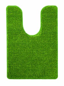 ラボ(Top Labo) ほっとひと息 芝生トイレマット 254521 グリーン 70×100×高さ1.5cm、(Uの部分)幅24×奥行き40cm