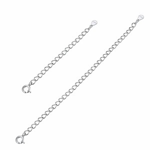 ChicSilver アジャスターチェーン シルバー925 5cm 10cm 2本セット 引き輪 ネックレス 延長 パーツ アクセサリー