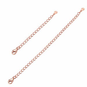 ChicSilver アジャスターチェーン ピンクゴールド 5cm 10cm 2本セット カニカン ネックレス 延長 パーツ アクセサリー