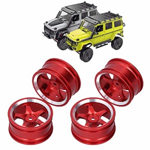 RC カー ホイール リム ハブ、4 個 RC クローラー パーツ MN86 1/12 RC クローラー用(red)