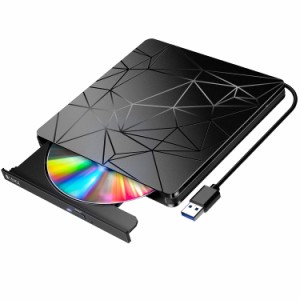 D V Dドライブ 外付け USB3.0 D V D/CD プレイヤー ポータブルドライブ CD/D V D読取・書込 高速 静音 超薄型