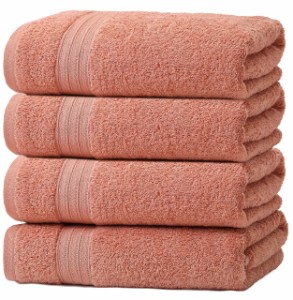 100% 綿 4枚 ホテルスタイル バスタオル セット タオル コットン 人気 安い ふわふわ の肌触り 吸水