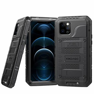 KINDAGO【正規品】i Phone 12 Pro Max 防水ケース 保護等級IP68 完全防水 ワイヤレス充電対応 多機能スマホケース 防水、防雪、防埃、防