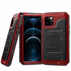 KINDAGO【正規品】i Phone 12 Pro Max 防水ケース 保護等級IP68 完全防水 ワイヤレス充電対応 多機能スマホケース 防水、防雪、防埃、防