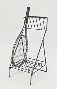 テニスラケットスタンド テニスラケット ラケットスタンド ラケット台 収納 6本掛け 折りたたみ式 日本製 【Joyfactory】