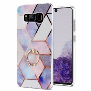 MuZiF Samsung Galaxy S8 Plus 用 ケース リング付き メッキ加工 かわいい レンズ保護 TPU ソフトケース 薄くて軽い 人気 耐衝撃 携帯カ