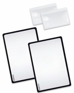 MAGDEPO 2枚のページ拡大シート拡大鏡 4 倍とボーナス2枚のとしてカード拡大鏡付き。ファインプリントを読むためのフレネルページ拡大鏡