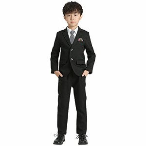 [送料無料][Comfort U] スーツ 男の子 フォーマルスーツ キッズフォーマル 長袖 5点セ
