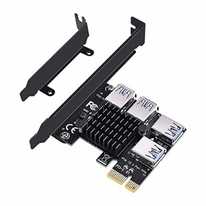 ELUTENG PCI-E PCI-Express x16 USB3.0拡張カード 4ポート接続 アダプター PCIE拡張カード インターフェース拡張 放熱性 良い安定性 アダ